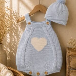 Knit Romper with Cap