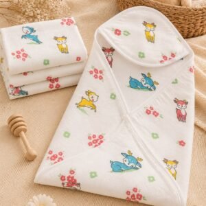 Hooded Muslin Baby Towel