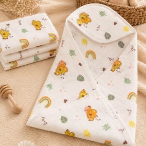 Hooded Muslin Baby Towel