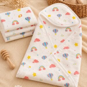 Hooded Muslin Baby Towel
