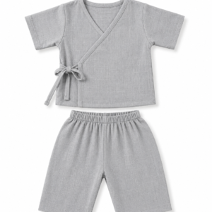 Mist Grey Kimono Cotton Co-ord Set 🌫️