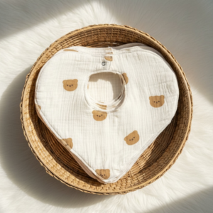 Teddy Hugs Muslin Bib
