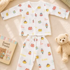 Muslin Night Suit (3-6M)