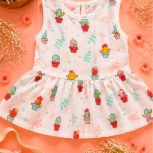 Muslin Button-Back Baby Frock