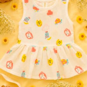 Muslin Button-Back Baby Frock