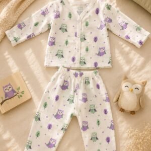 Muslin full sleeve Night suits