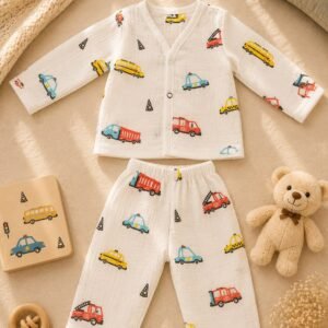 Muslin full sleeve Night suits