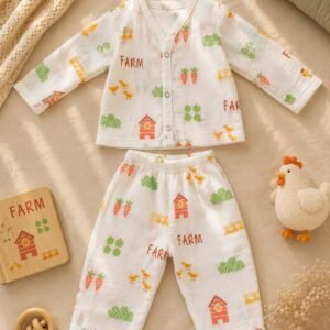 Muslin full sleeve Night suits