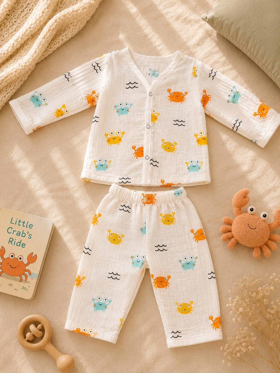 Muslin full sleeve Night suits