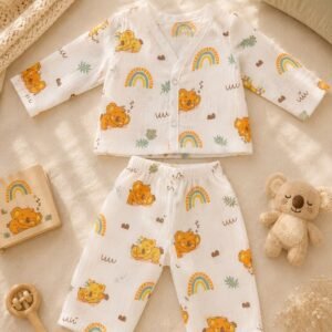 Muslin full sleeve Night suits