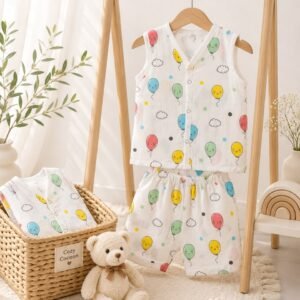 Muslin Co-Ord Set (0–3 Months)