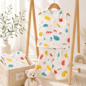 Muslin Co-Ord Set (0–3 Months)