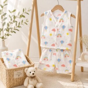 Muslin Co-Ord Set (0–3 Months)