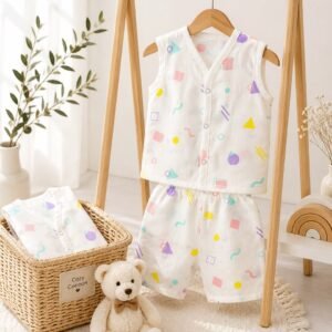 Muslin Co-Ord Set (0–3 Months)