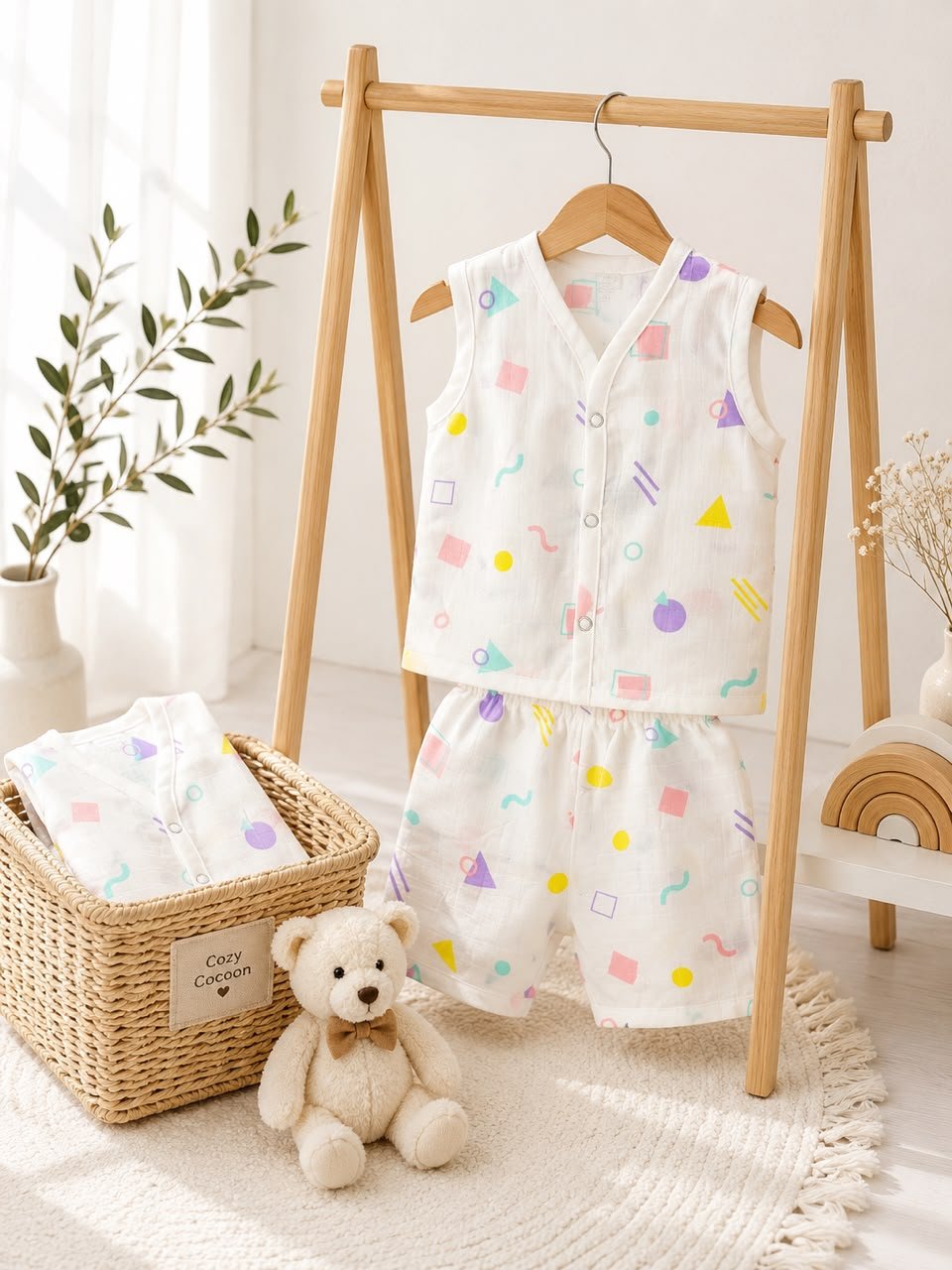 Muslin Co-Ord Set (0–3 Months)