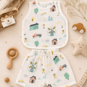 Muslin Boxy Co-ord Set (0 - 3 months)