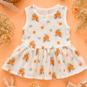 Muslin Button-Back Baby Frock