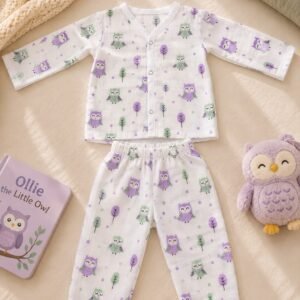 Muslin night suit  (6-9 months)