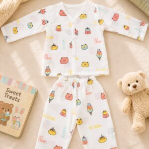 Muslin night suit  (6-9 months)