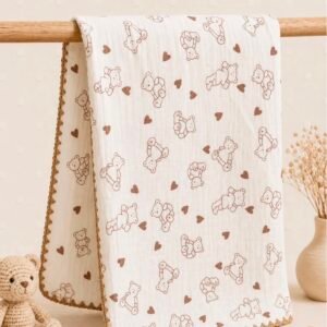Crinkled Muslin Dotted Blanket