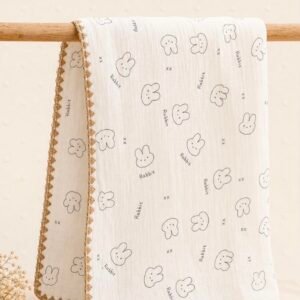 Crinkled Muslin Dotted Blanket